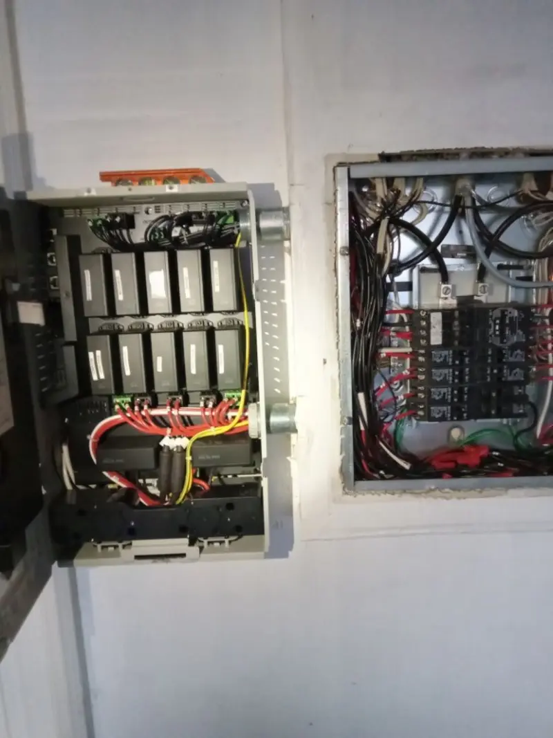 Electrical panel upgrade completed for Security Camera Wiring in Tice